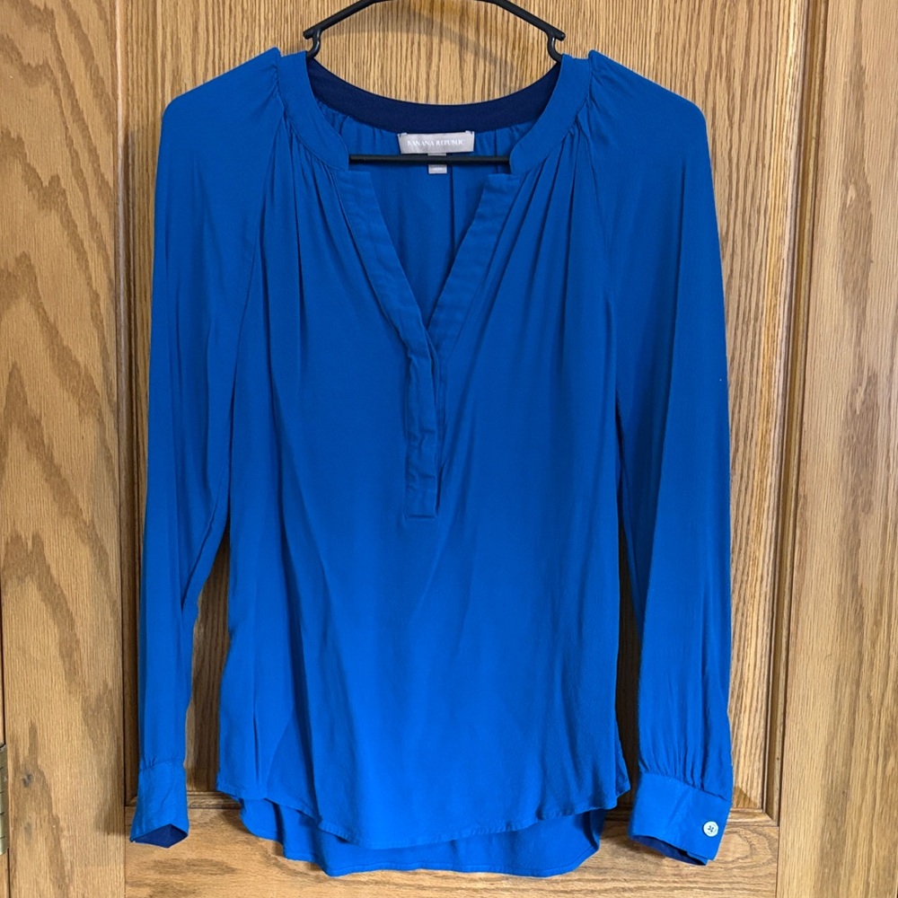 Banana Republic Vibrant Blue Blouse